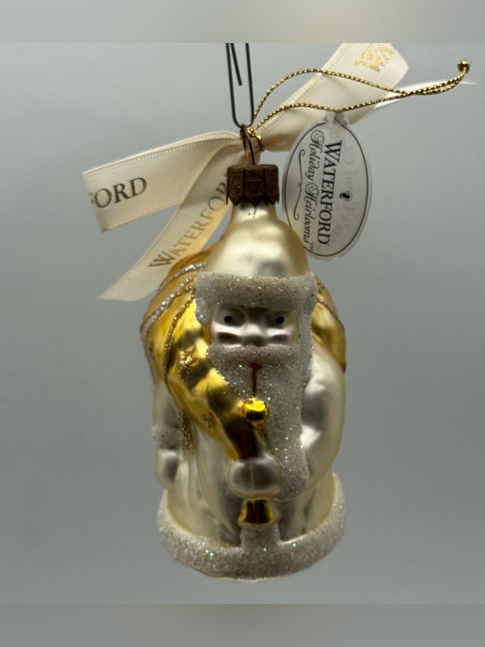 Waterford Holiday Heirlooms Santa’s Good Cheer Glass Christmas Ornament Czech